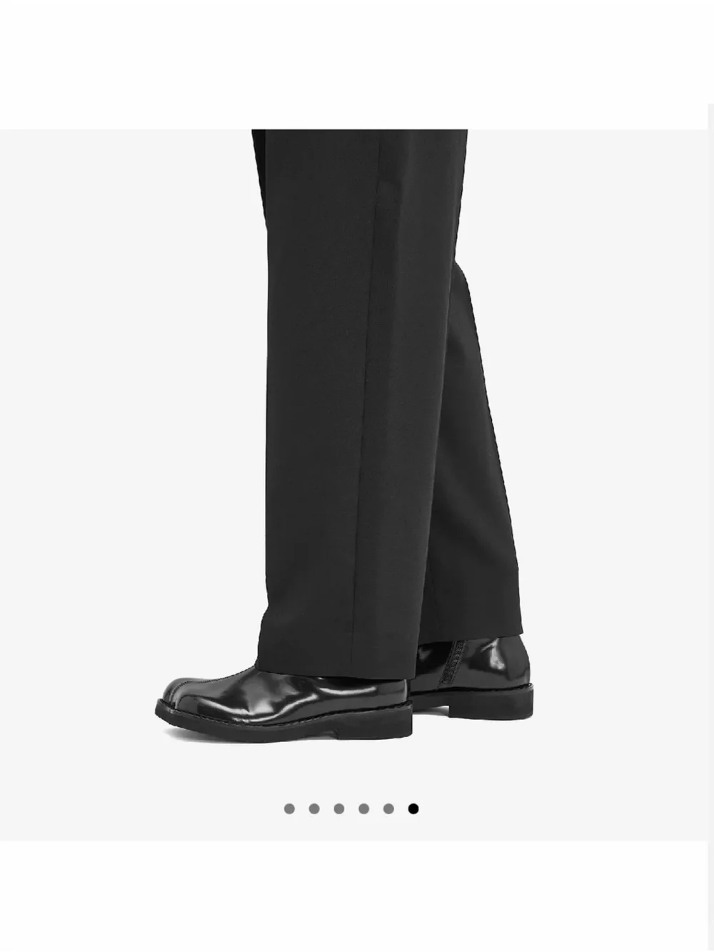 MM6 Maison Martin Margiela ‘Anatomic’ Black Glossy Leather Ankle Boots